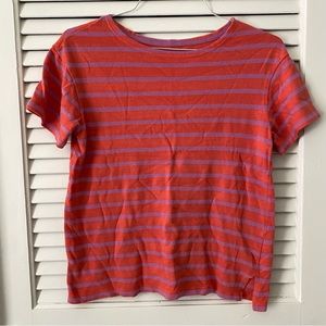 Funky Light Knit Oversized Boxy Striped Tee